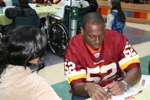 Rocky McIntosh signing autographs back in his playing days 